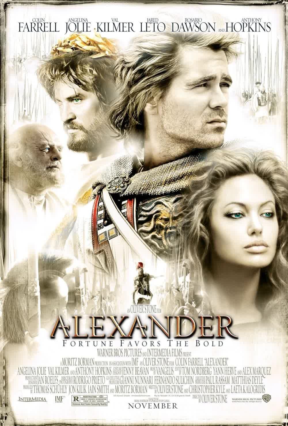 Angelina Jolie, Rosario Dawson Nude and Sexy Scenes from Alexander (2004)